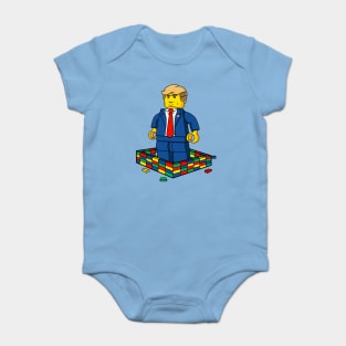 Lego Donald Trump Border Wall Shirt USA Funny Lego Baby Bodysuit